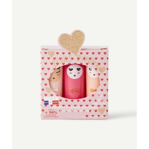 INUWET SET 3 BALSAMOS LABIALES PERFUMADOS LOVE