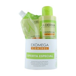 ADERMA EXOMEGA PACK ACEITE DUCHA + RECARGA DE 500 ML