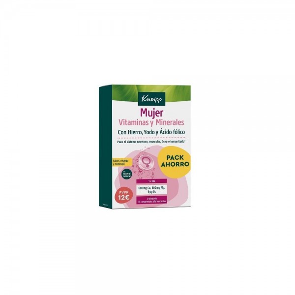 KNEIPP MUJER VITAMINAS Y MINERALES  2 ENVASES...