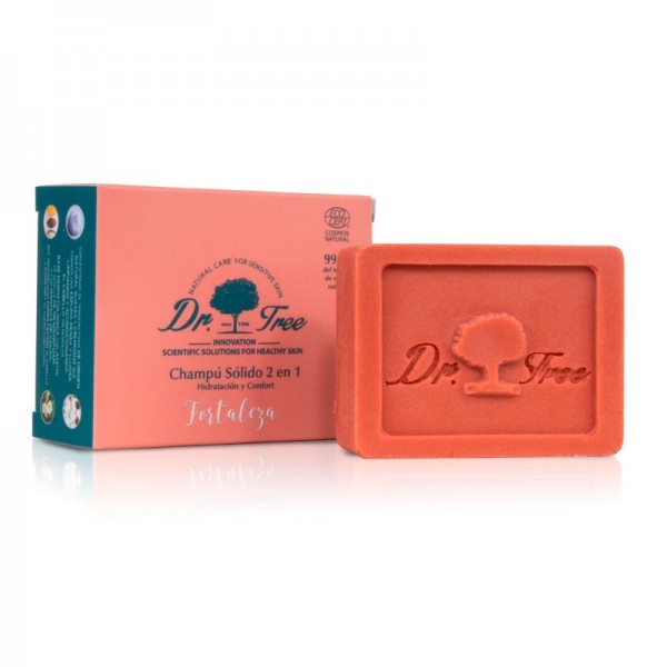 DR. TREE CHAMPU SOLIDO 2 EN 1 FORTALEZA  75 G