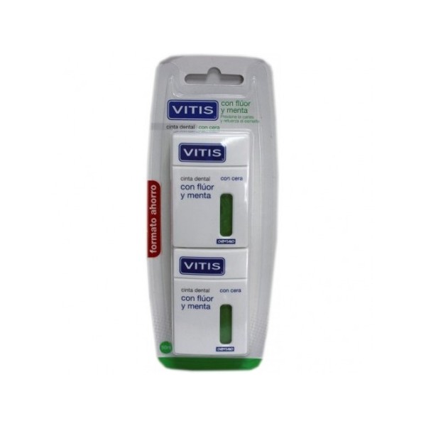 VITIS SEDA DENTAL CON FLUOR Y MENTA  50 M 2 U