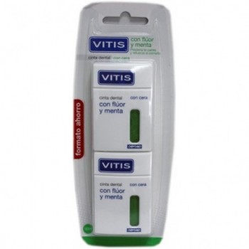VITIS SEDA DENTAL CON FLUOR Y MENTA  50 M 2 U