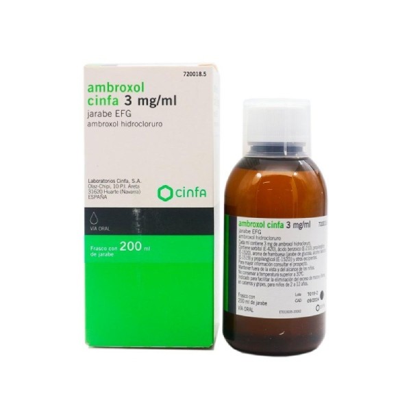 AMBROXOL CINFA EFG 3 MG/ML JARABE 200 ML...