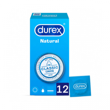 DUREX PRESERVATIVOS NATURAL PLUS 12 UNIDADES