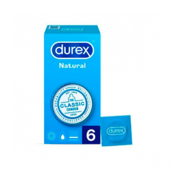DUREX NATURAL PLUS PERSERVATIVOS 6 UNIDADES