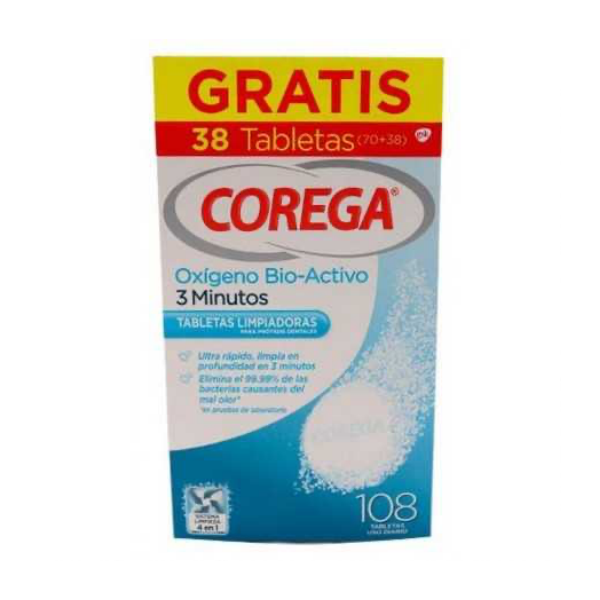COREGA OXIGENO BIOACTIVO LIMPIEZA PROTESIS...