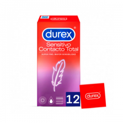 DUREX SENSITIVO CONTACTO TOTAL PERSERVATIVOS 12U