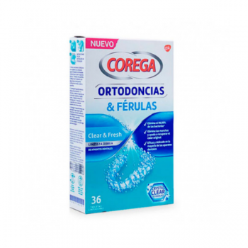 COREGA ORTODONCIAS  FERULAS 36 TABLETAS LIMPIADORAS